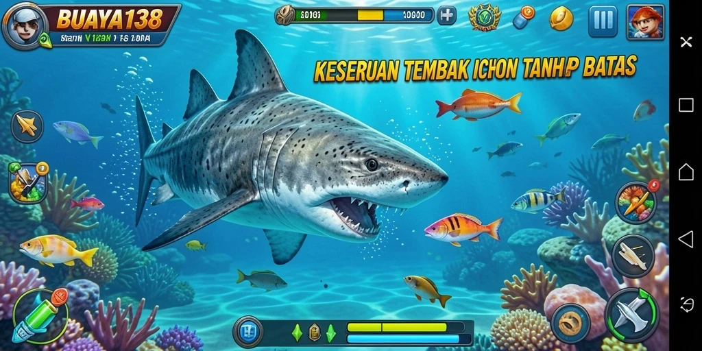 Tampilan gameplay seru dalam BUAYA138 Tembak Ikan.