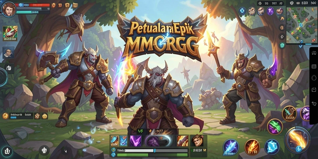 Tampilan gameplay EOS77 yang mendebarkan dan penuh aksi dalam dunia MMORPG.