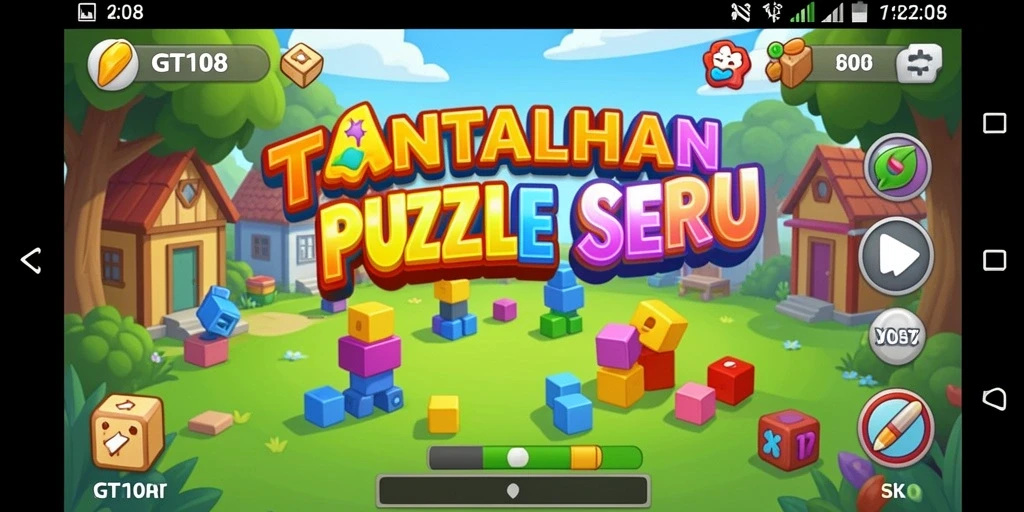 Tangkapan layar gameplay GT108 menampilkan tantangan Puzzle yang mengasyikkan.