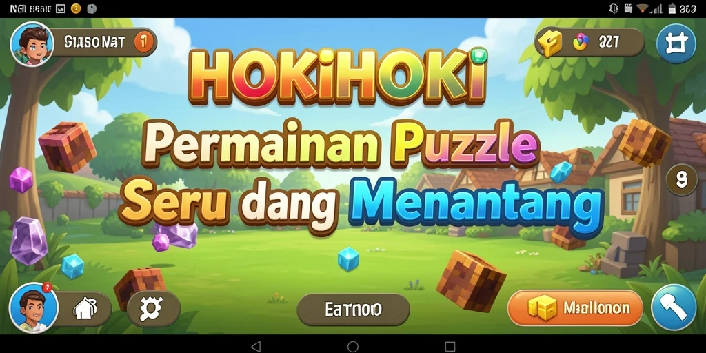 Tampilan gameplay HOKIHOKI yang penuh warna dan menantang.