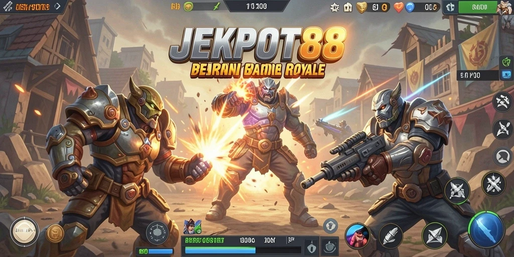 Gameplay seru dan intens di arena Battle Royale JEKPOT88.