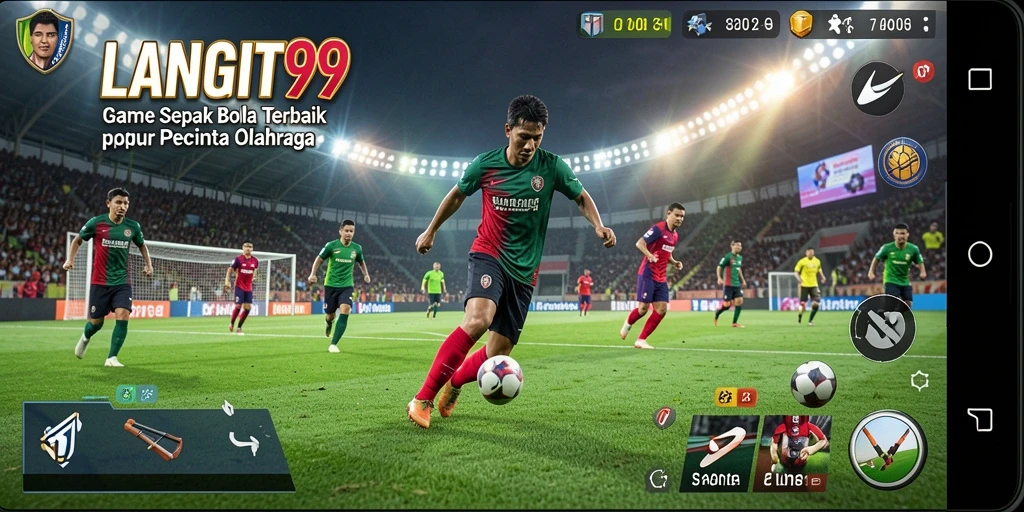 Tampilan menarik dari gameplay <strong>LANGIT99</strong> yang penuh aksi sepak bola.