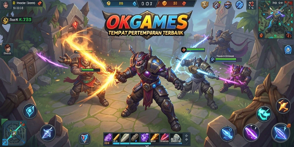 Tampilan gameplay seru dan strategis di OKGAMES.